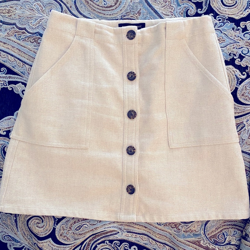 Banana Republic Womens Button Aline Skirt Sz4 $88